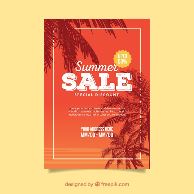 Zomer verkoop flyer