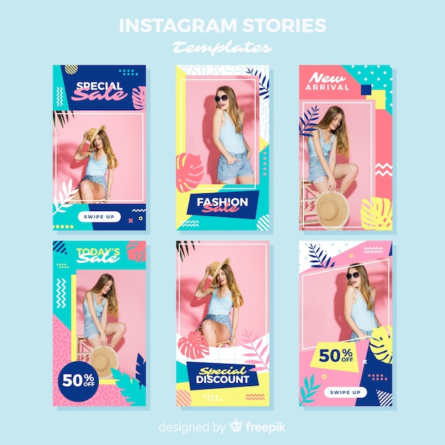 Zomer verkoop instagram verhalen sjablonen