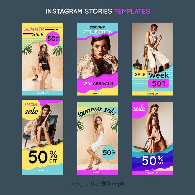 Zomer verkoop instagram verhalen sjablonen