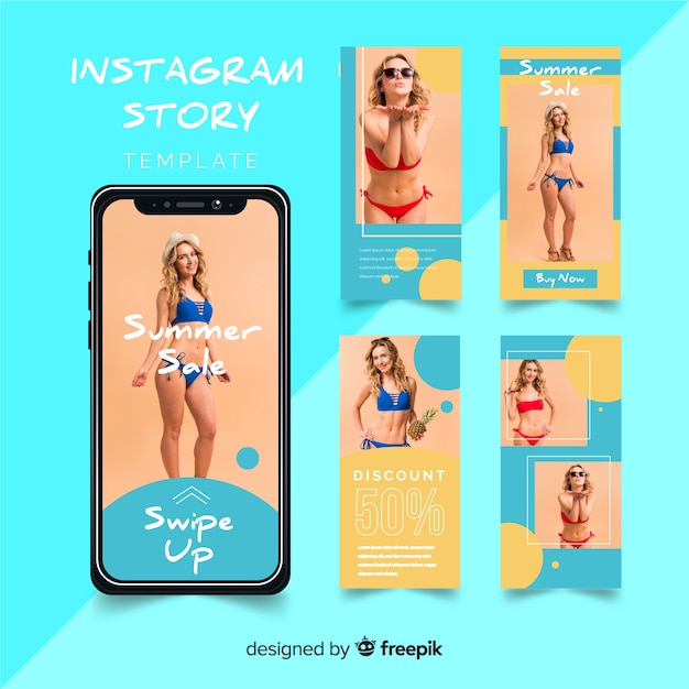 Zomer verkoop instagram verhalen sjablonen