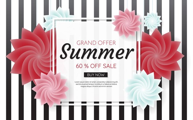 Zomer verkoop sjabloon banner vector achtergrond