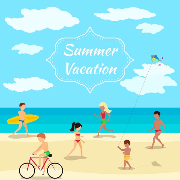 Gratis vector zomervakantie illustratie