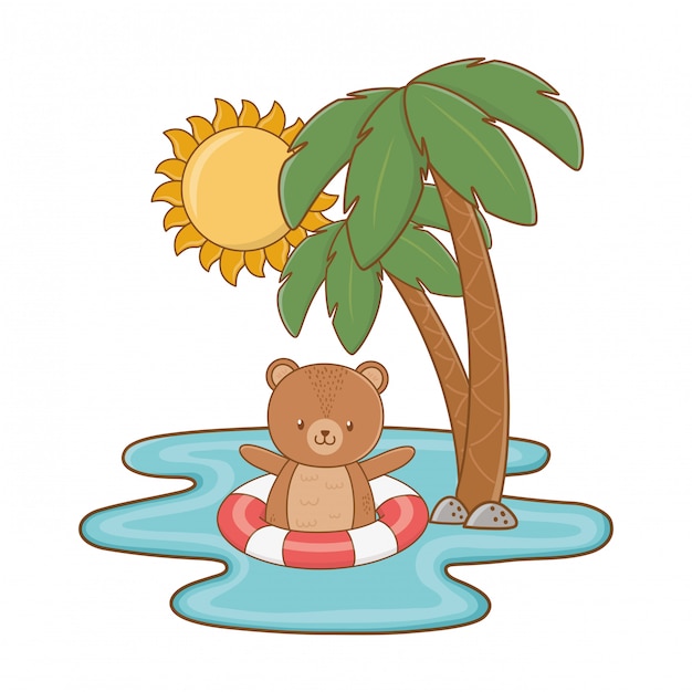 Gratis vector zomervakantie ontspannen cartoon