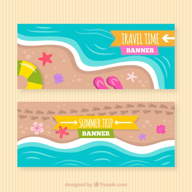 Gratis vector zomervakantiebanner