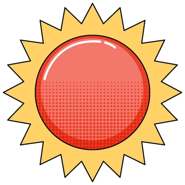 Gratis vector zon op witte achtergrond