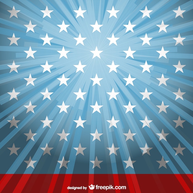 Gratis vector zonlicht usa vlag vector template