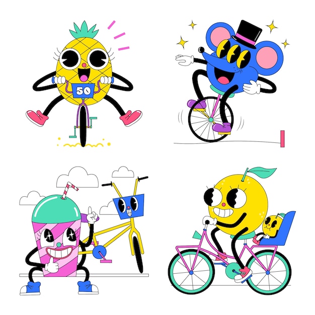 Zure fietsstickers collectie