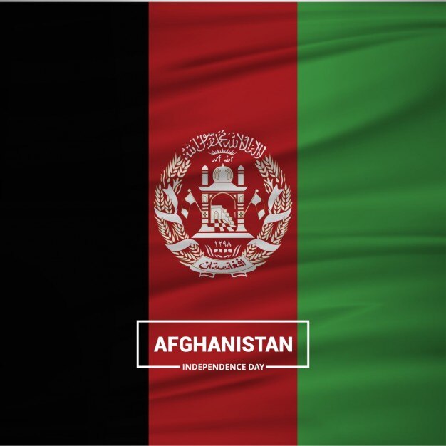 Zwaaien vlag van Afghanistan