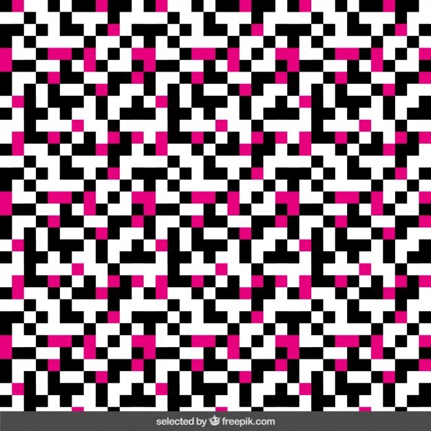 Zwart en roze pixel achtergrond