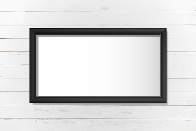 Zwart frame mockup op een muurvector