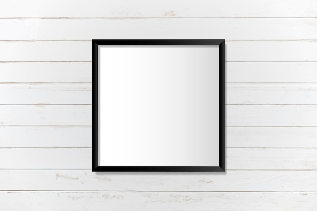 Gratis vector zwart leeg frame op de muur