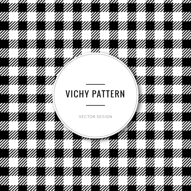 Zwart vichy patroon