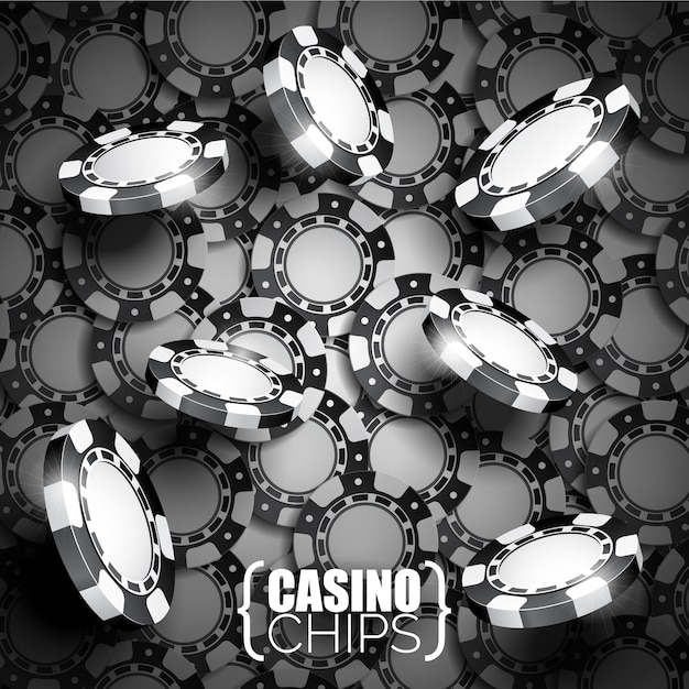 Zwart-wit casino chips achtergrond