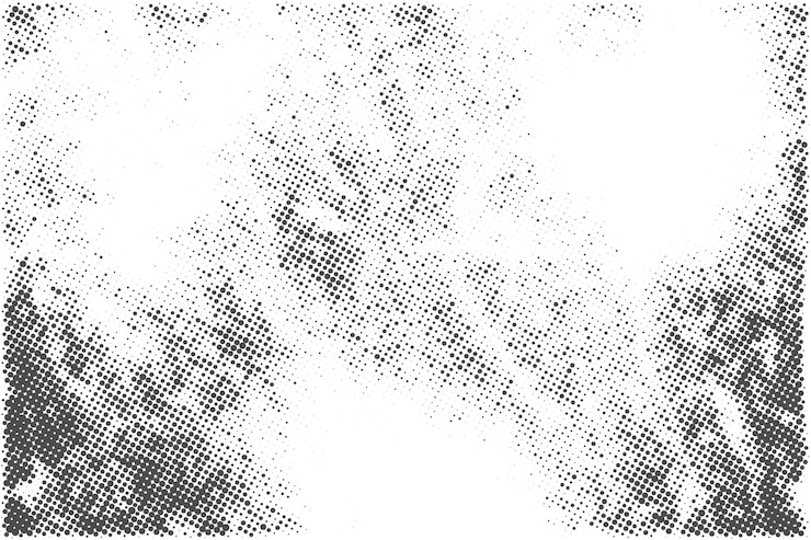 Gratis Vector zwart-wit grunge halftoon patroon textuur achtergrond