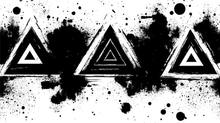 Gratis Vector zwart-wit grunge inkt ontwerp