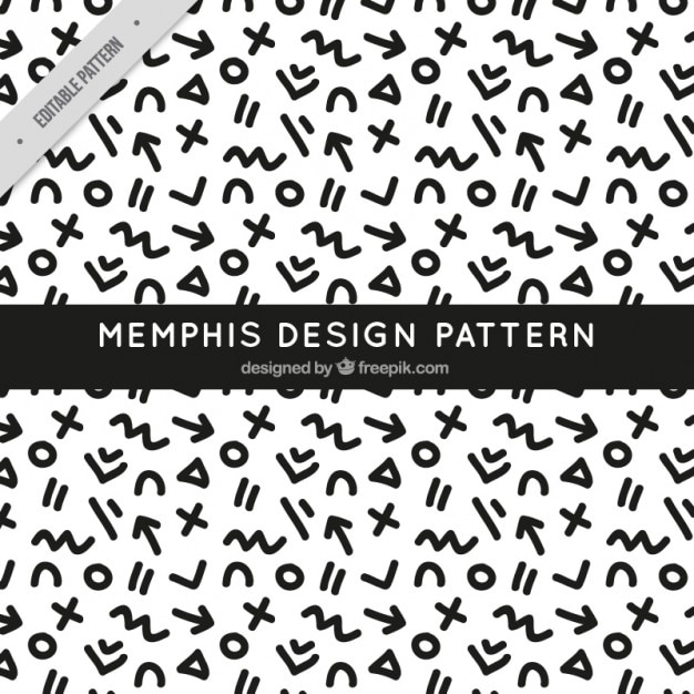 Zwart-wit patroon memphis