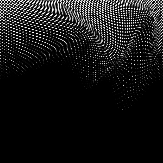 Zwart-witte halftone achtergrondvector