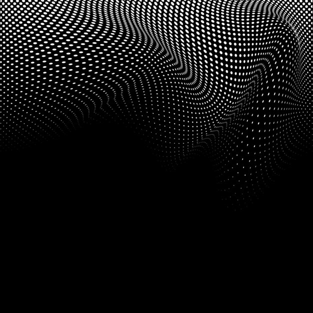 Zwart-witte halftone achtergrondvector