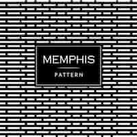 Gratis vector zwart-witte moderne memphis-patroonachtergrond