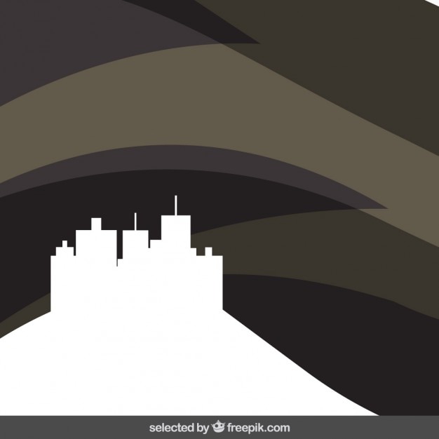 Gratis vector zwarte achtergrond met stadsbeeld