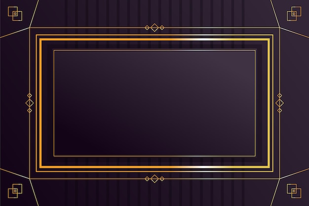 Gratis vector zwarte achtergronden met gradiënt en gouden frames