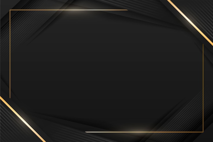 Gratis Vector zwarte achtergronden met gradiënt en gouden frames