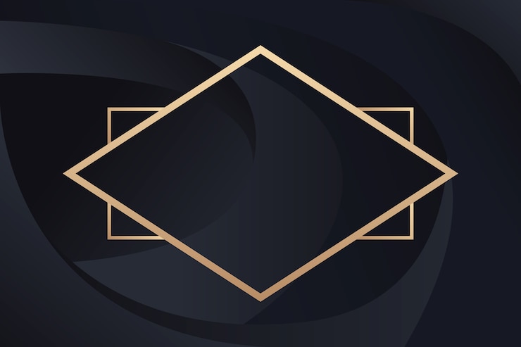 Gratis Vector zwarte achtergronden met gradiënt en gouden frames