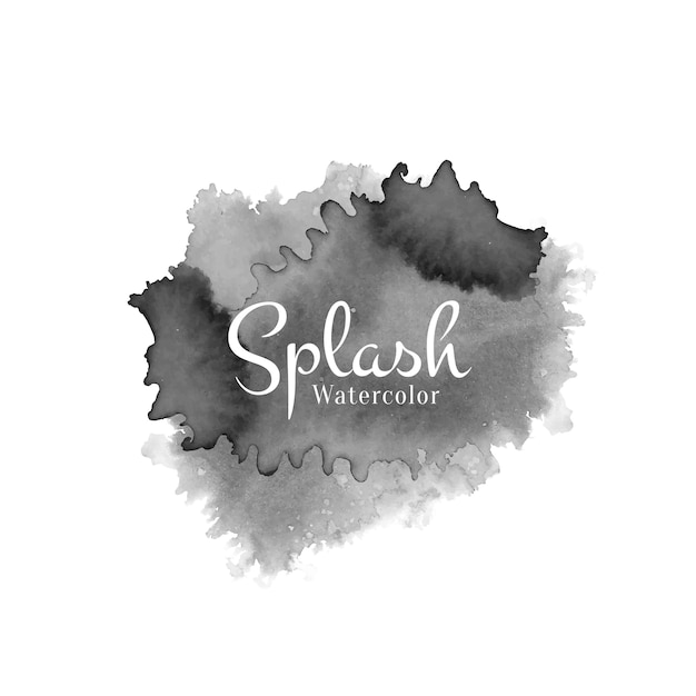 Zwarte aquarel splash ontwerp achtergrond