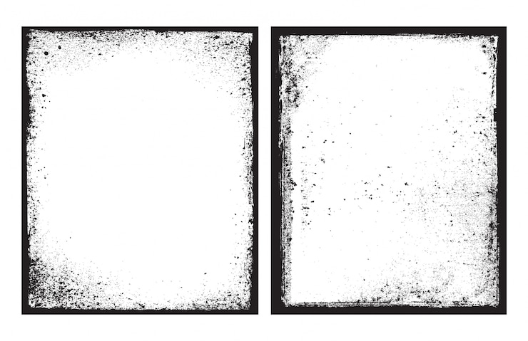 Gratis Vector zwarte frame grunge textuur