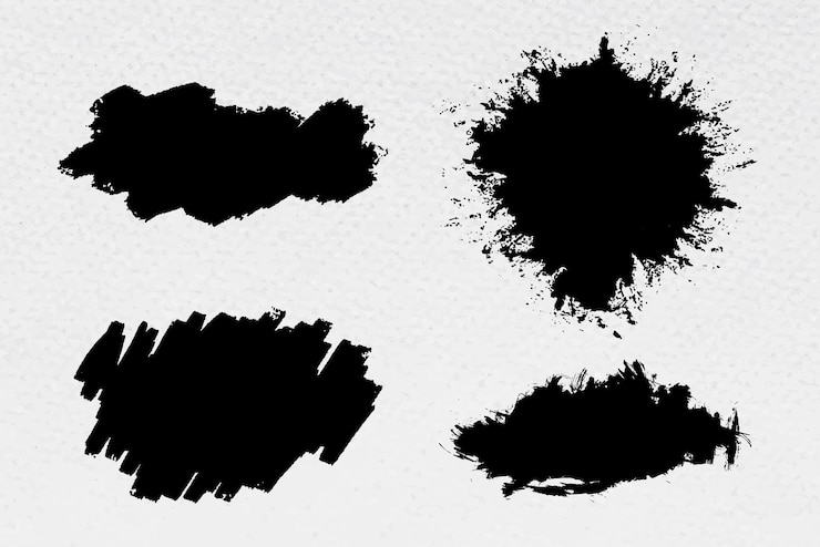 Gratis Vector zwarte grunge marker banner vector krabbel set