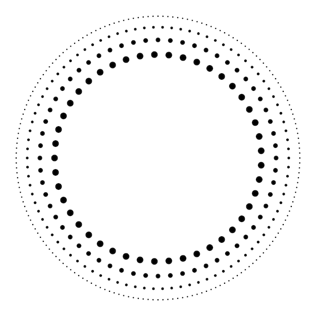 Gratis vector zwarte halftone cirkelbanner
