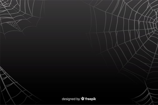 Zwarte Halloween-spinnewebachtergrond