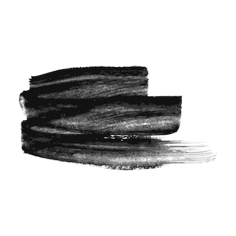 Zwarte handgetekende inktvlek. inktvlek geïsoleerd op een witte achtergrond. vector illustratie