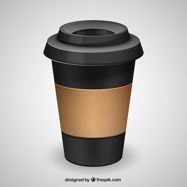 Gratis vector zwarte koffie pakket