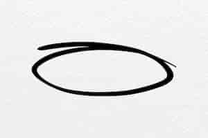 Gratis vector zwarte ovale borstel frame vectorillustratie