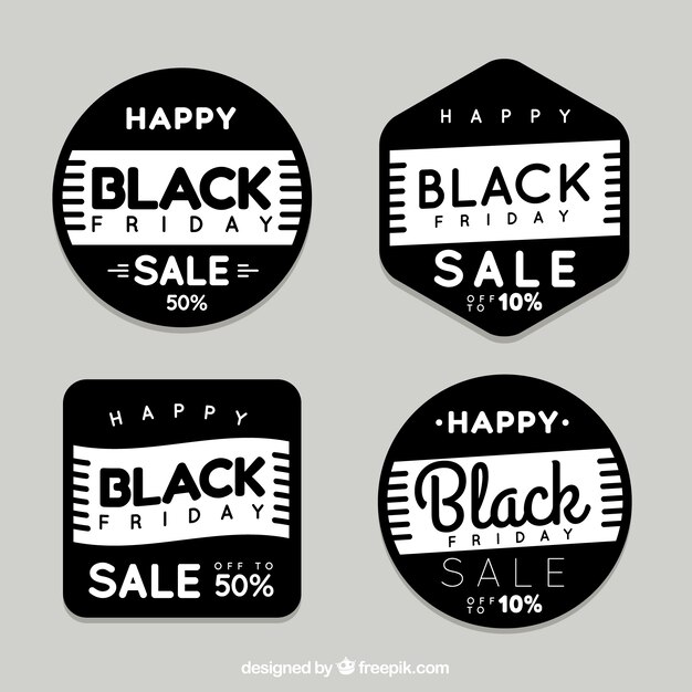 Zwarte vrijdag verkoop labels