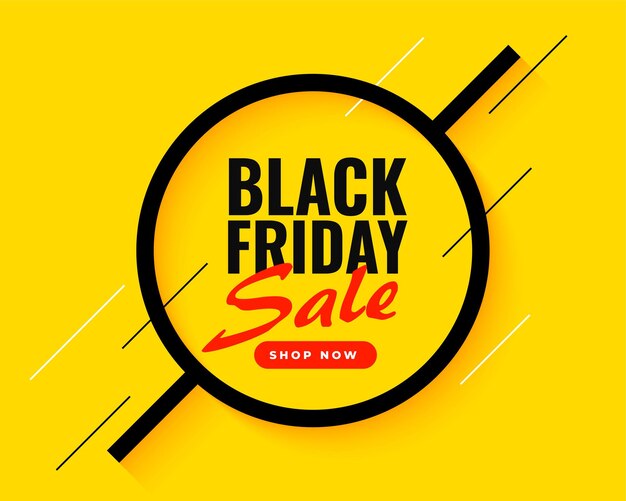 Zwarte vrijdag verkoop poster in gele kleur