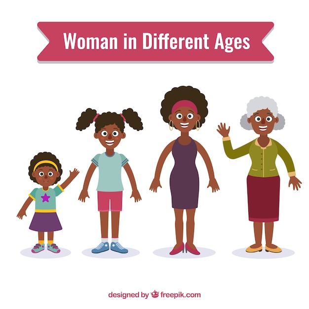 Zwarte vrouwen in verschillende leeftijden