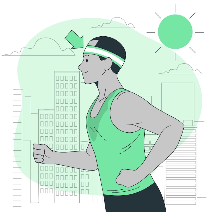 Gratis Vector zweetband concept illustratie